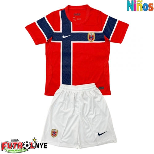 Camiseta Noruega Primera Equipación para niños Mundial 2026 manga corta (+ pantalones cortos)